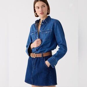 J. Crew Wren Slim Western Chambray Shirt in Villere Wash